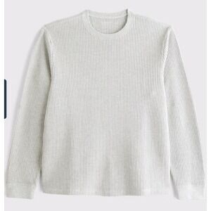 Abercrombie & Fitch Long Sleeve Thermal Knit Crew Neck Top Green S/M New W/ Tags